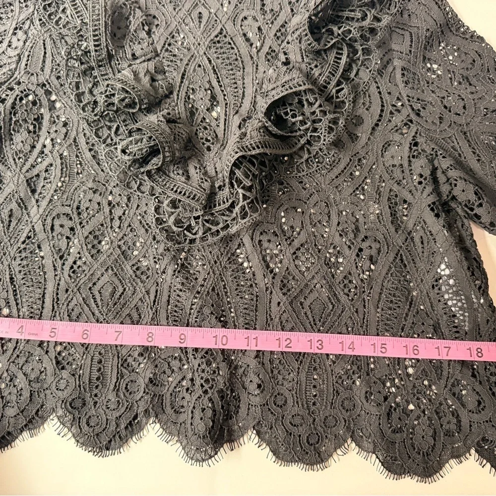 ZARA Black Lace Blouse – Romantic Gothic  ✨
